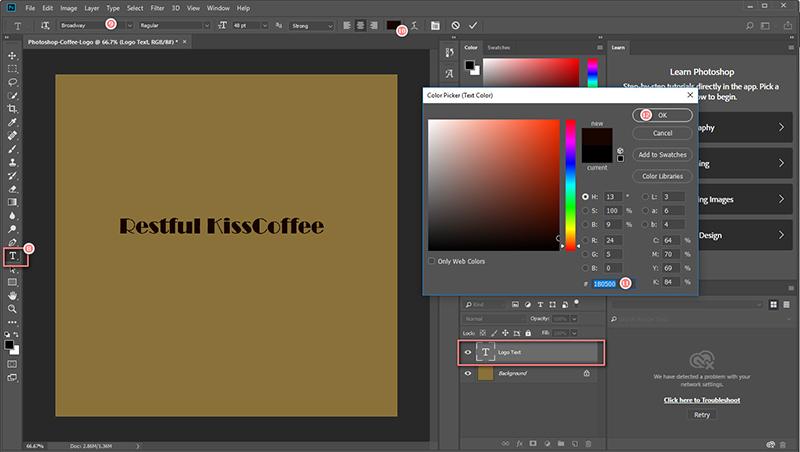 How to create a logo text in Photoshop