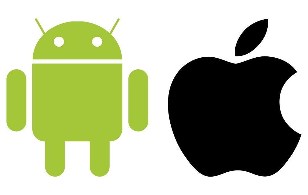 Logos of Android and Apple