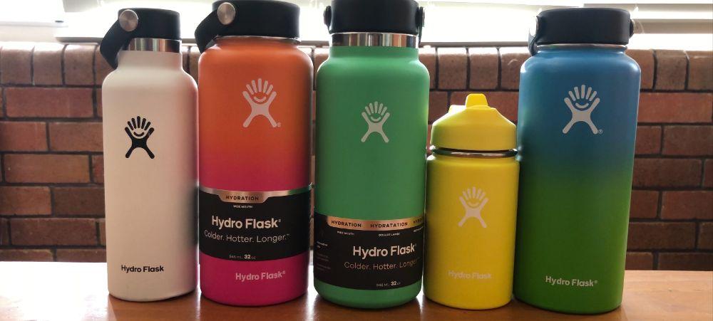 Hydro Flasks with new logo