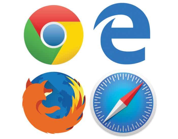 Icons of common web browser programs