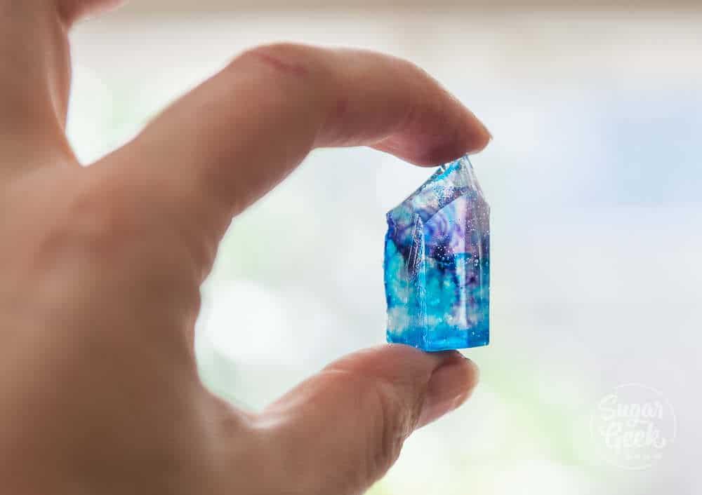 cut kohakutou into crystal shape