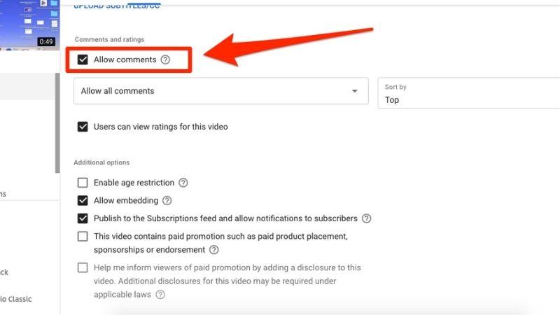 How To Turn On Comments On YouTube