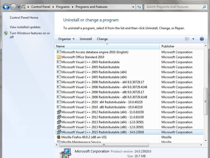 Microsoft Visual C++ do I need