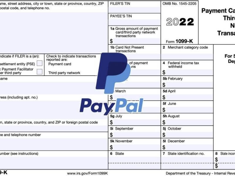 PayPal send 1099
