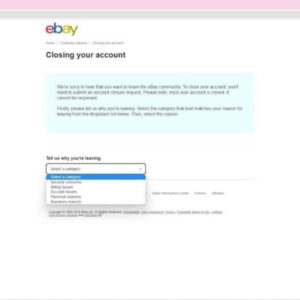 close eBay account