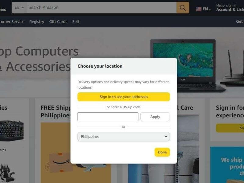 Amazon ship to the Philippines