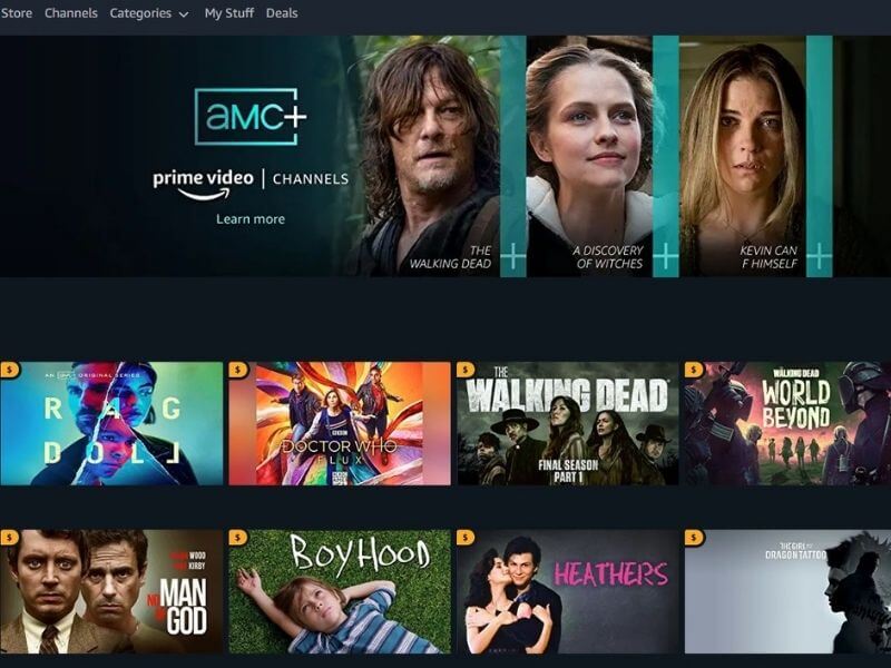 AMC plus free with Amazon Prime