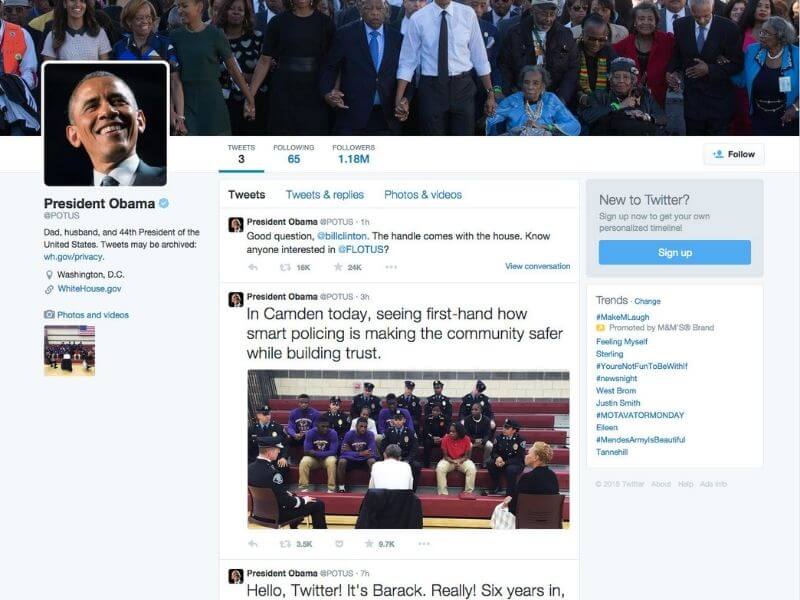  Barack Obama's Twitter handle