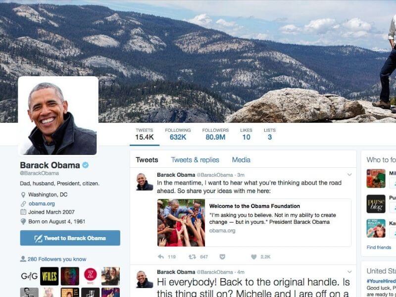  Barack Obama's Twitter handle