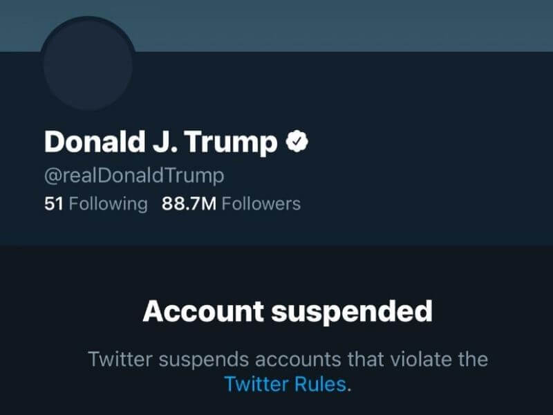 Trump banned from Twitter