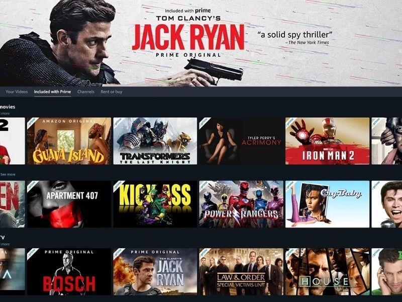 Amazon Prime movies showing as rent or buy