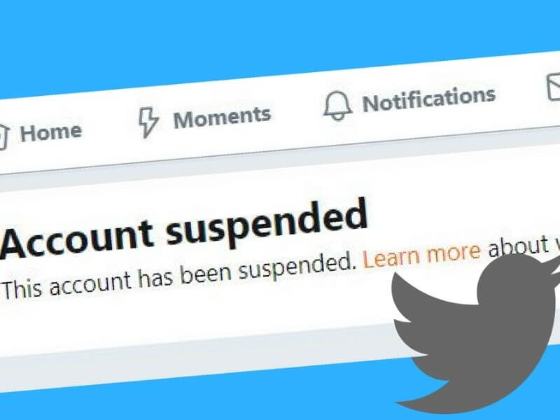 Twitter account suspended